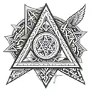 holy trinity geometric  tattoo design idea