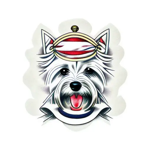 Westie dog  tattoo design idea