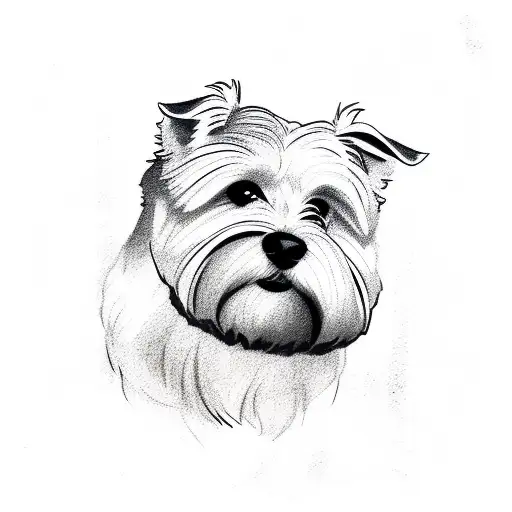 Westie dog  tattoo design idea
