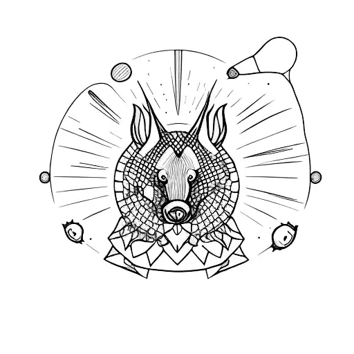 mapa com bússola  tattoo design idea