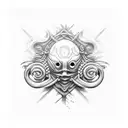 h. r gigger facehugger tattoo design idea