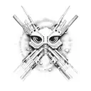 h. r gigger facehugger tattoo design idea