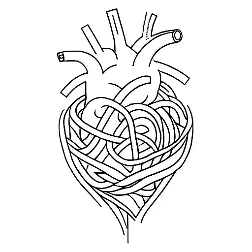 heart halfway through portal tattoo design idea