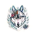 steampunk wolf tattoo design idea