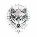 steampunk wolf tattoo design idea