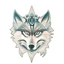 steampunk wolf tattoo design idea