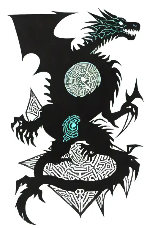 search dragon tattoo design idea