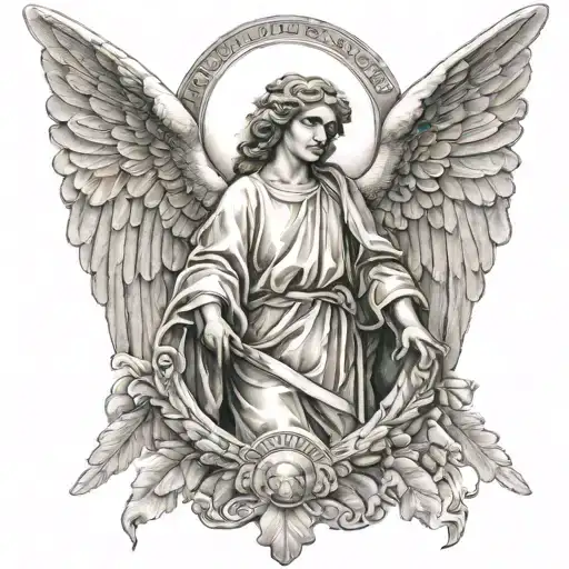 st. Raphael angel tattoo design idea