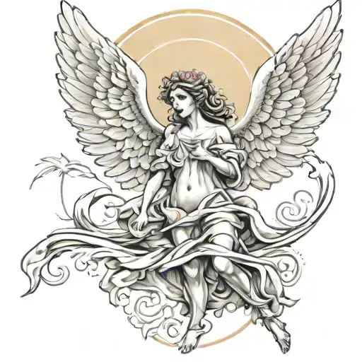 st. Raphael angel  tattoo design idea