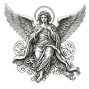 st. Raphael angel tattoo design idea