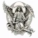 st. Raphael angel tattoo design idea