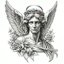 st. Raphael angel tattoo design idea