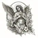 st. Raphael angel tattoo design idea