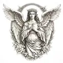 st. Raphael angel tattoo design idea