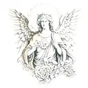 st. Raphael angel tattoo design idea