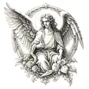 st. Raphael angel tattoo design idea