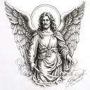 st. Raphael angel tattoo design idea