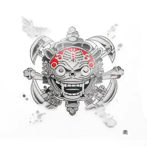 luffy gear 5 tattoo design idea