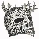  joey jordison crown of thorns mask from all hope is gone album tattoo design idea