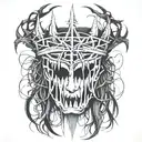  joey jordison crown of thorns mask from all hope is gone album tattoo design idea