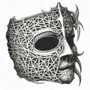  joey jordison crown of thorns mask from all hope is gone album tattoo design idea