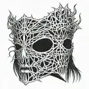  joey jordison crown of thorns mask from all hope is gone album tattoo design idea