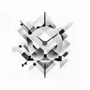 minimalistic art that symbolizes friendship, kinship of souls, brotherhood, loyalty within the entire universe and time tattoo design idea