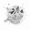 minimalistic art that symbolizes friendship, kinship of souls, brotherhood, loyalty within the entire universe and time tattoo design idea