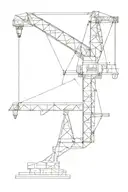 Construction crane tattoo design idea