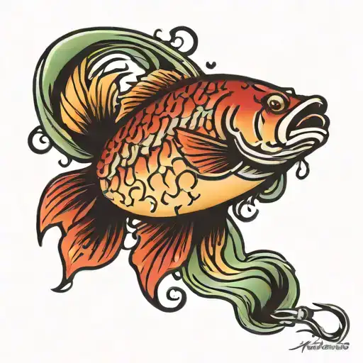 fishing lure tribute tattoo tattoo design idea