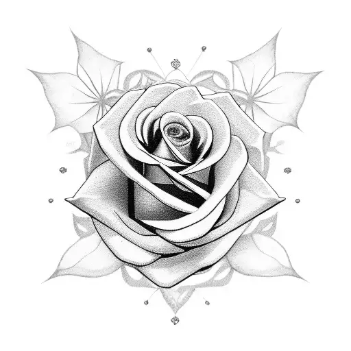 lady diana roses flowers mandala tattoo design idea