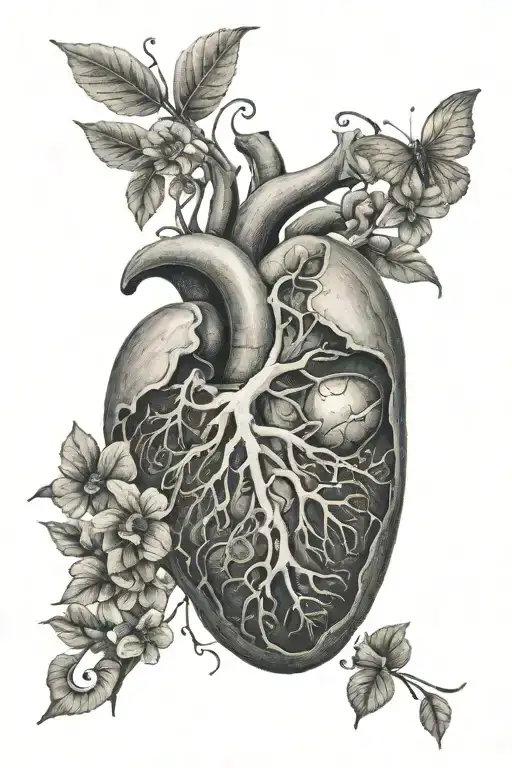kidney tattoo design idea