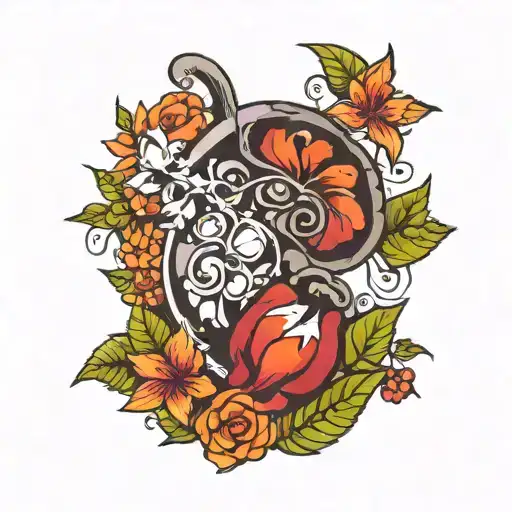 kidney tattoo design idea