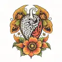 kidney tattoo design idea