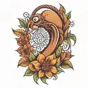 kidney tattoo design idea