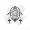 A old school weight scale  tattoo design idea