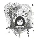 Inner child break free tattoo design idea
