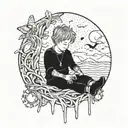 Inner child break free tattoo design idea