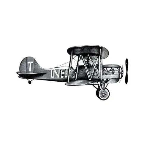 a biplane tattoo design idea
