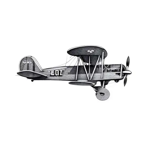 a biplane tattoo design idea
