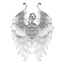 lion with wings tattoo design idea