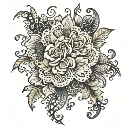 lace tattoo design idea