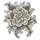 lace tattoo design idea