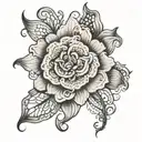 lace tattoo design idea