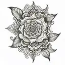 lace tattoo design idea