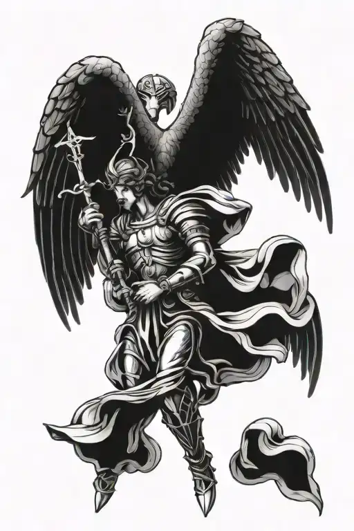 archangel raphael shoulder tattoo tattoo design idea