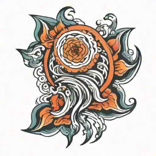 ripples tattoo design idea