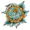 ripples tattoo design idea