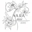 Name Mara tattoo design idea