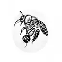queen bee black white  tattoo design idea